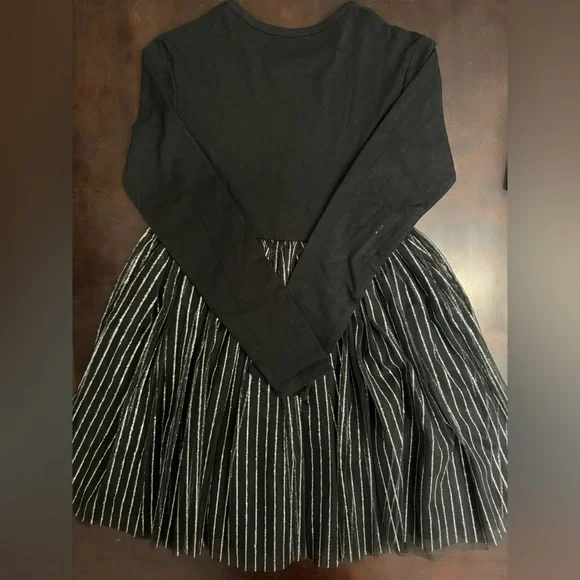 Girls Halloween Nightmare Before Christmas Black Dress Glow In The Dark Size 6 - Picture 3 of 3